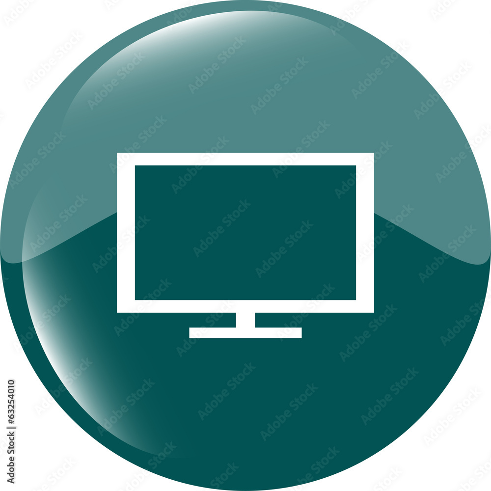 laptop or monitor sign web button icon isolated on white laptop or monitor sign web button icon isolated on white