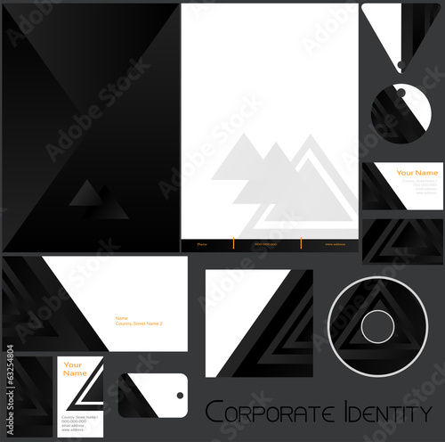 Corporate identity template no. 19 b&w