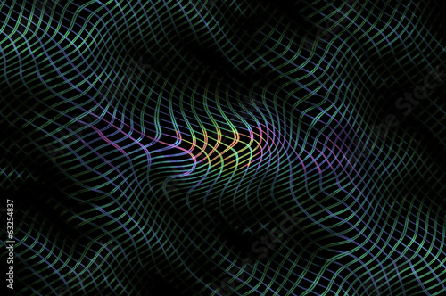 Bending highlighted mesh pattern D. Abstract background.