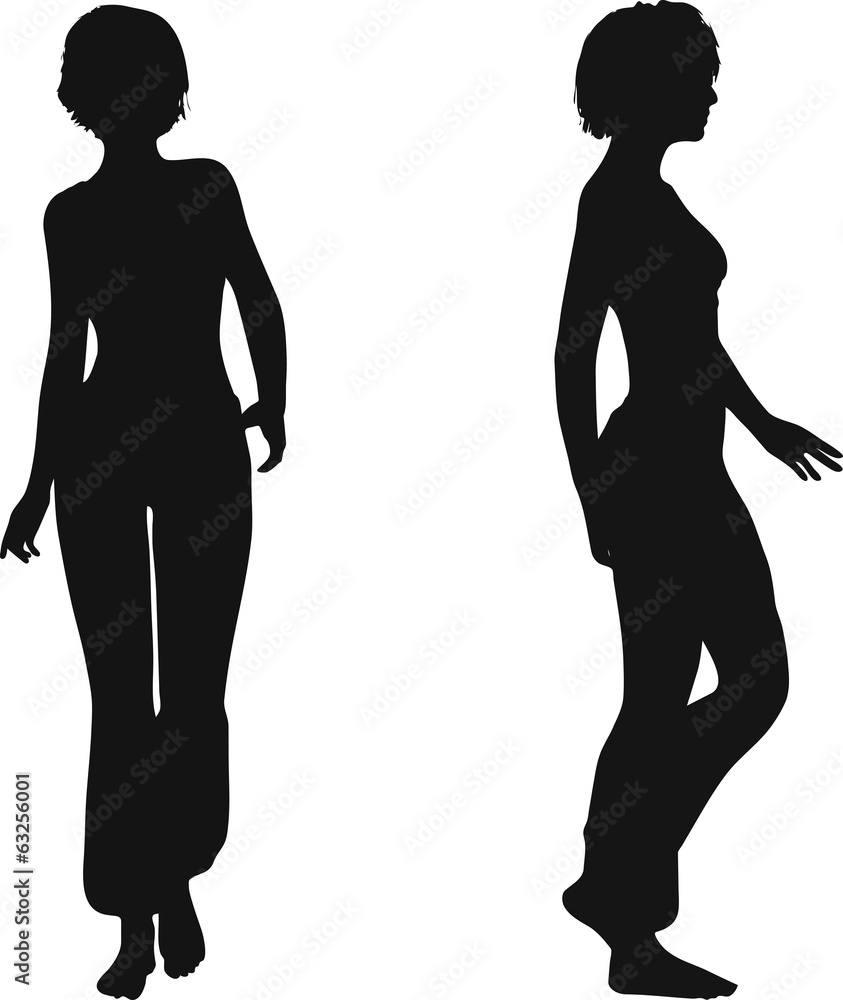 Dancer woman silhouette