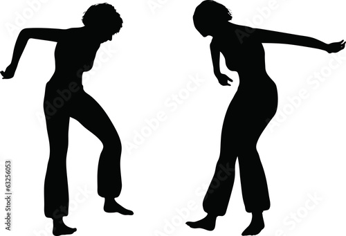 Dancer woman silhouette