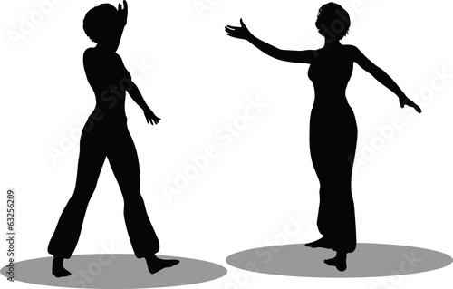 Dancer woman silhouette