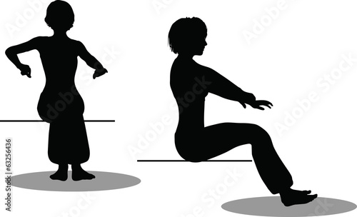 Dancer woman silhouette