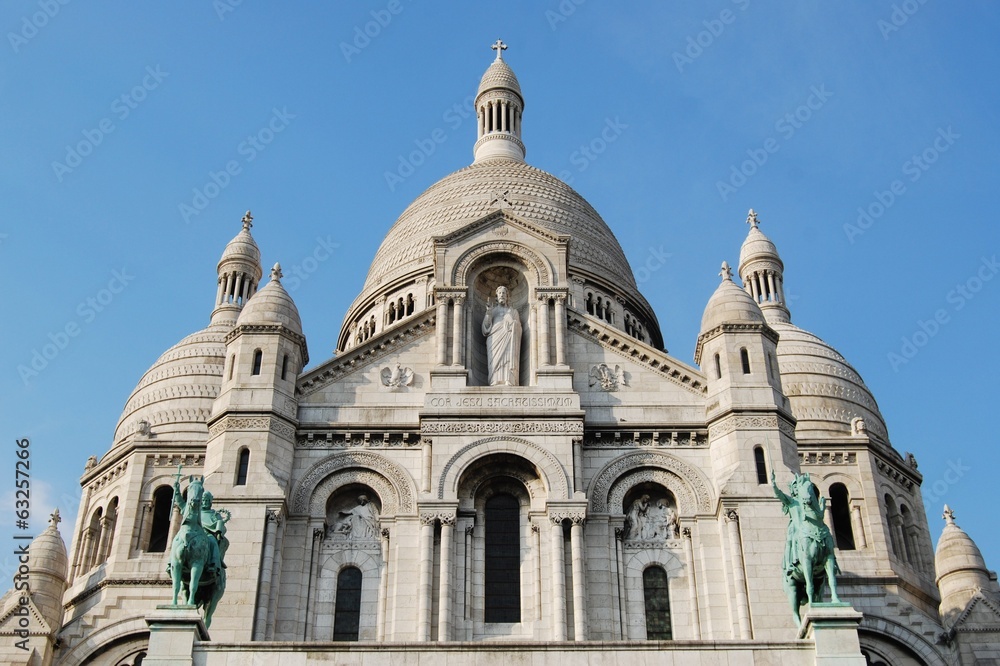 Basilica of Sacre-Coeur cathedral exterior, Paris, France