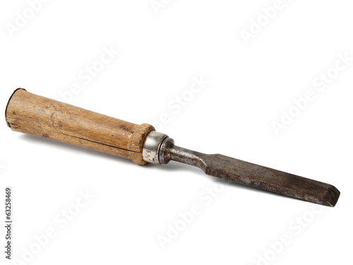 Old rusty chisel
