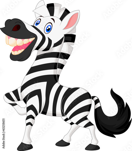 Happy zebra cartoon