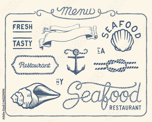 Vintage seafood restaurant collection