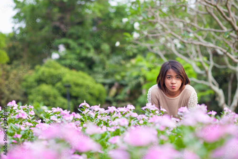 Portrait Asian woman standing. Portrait Asian woman standing.