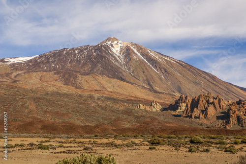 Teide National Park Roques de Garcia in Tenerife at Canary Islan
