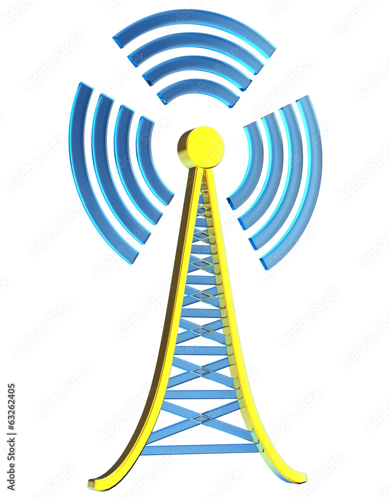 digital transmitter sends signals from high tower digital transmitter sends signals from high tower