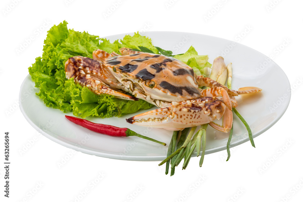 Raw red crab Raw red crab