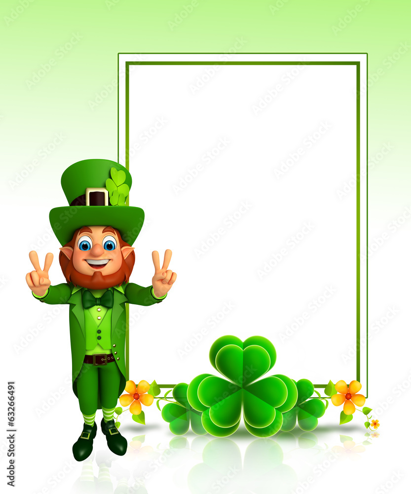 Leprechaun for patrick's day with sign Leprechaun for patrick's day with sign
