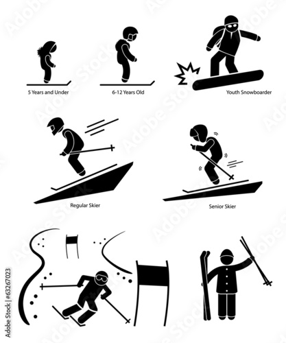 Skiers Ski Skiing People Age Category Division