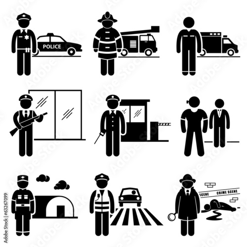 Wallpaper Mural Public Safety and Security Jobs Occupations Careers