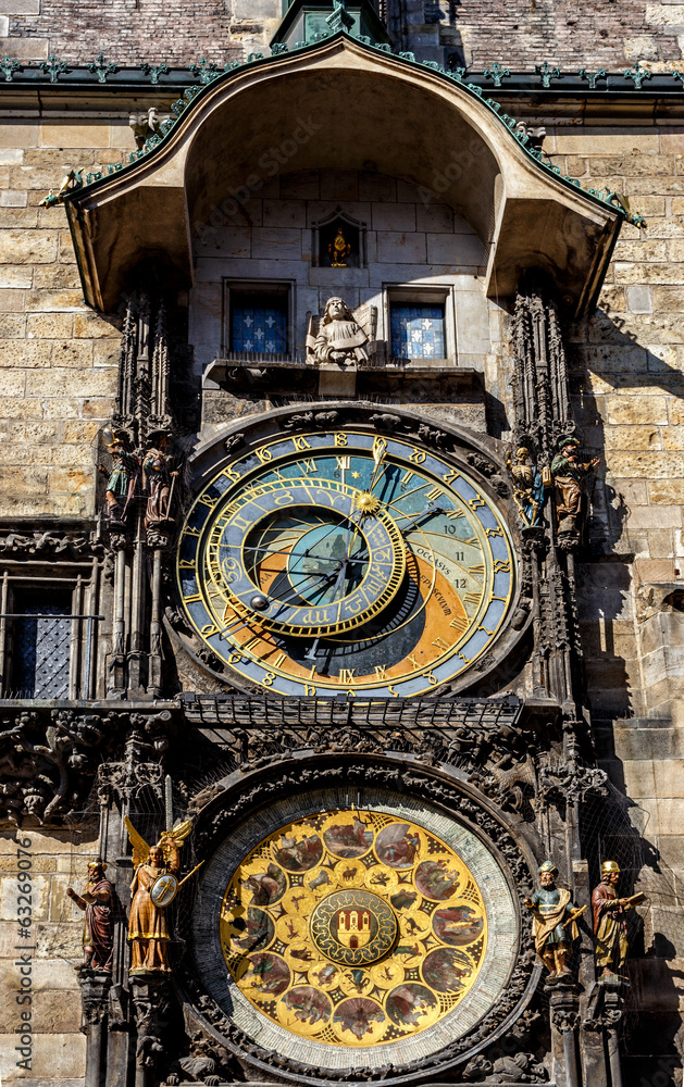 Obraz premium The Prague astronomical clock, or Prague orloj