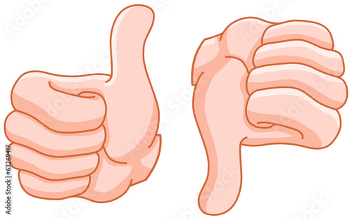 Thumb up and thumb down