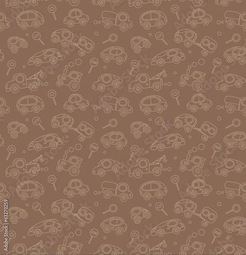 Cars. Seamless pattern.