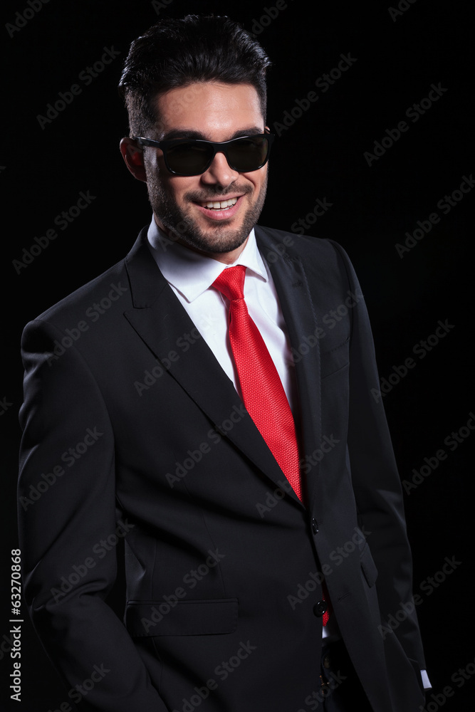 happy business man smiles for you happy business man smiles for you