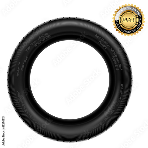 car tire isolated on white background.
