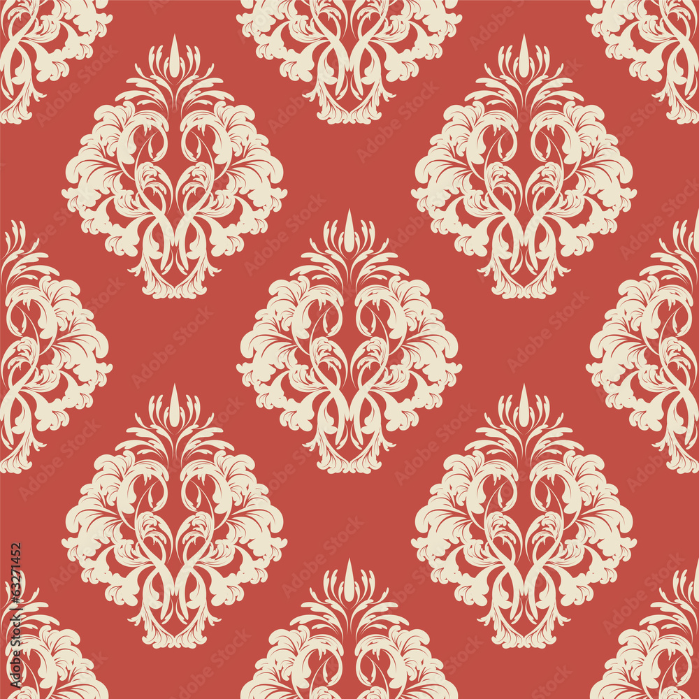 Obraz premium seamless wallpaper.damask pattern.floral background
