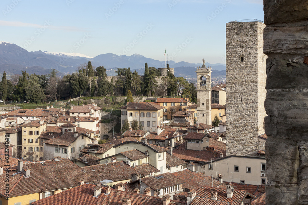 The medieval town of Bergamo