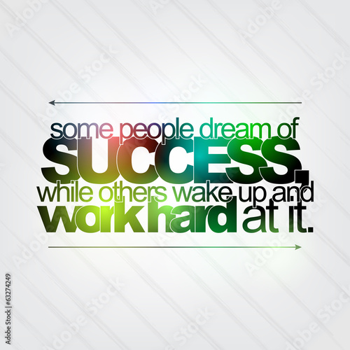 Work hard for success