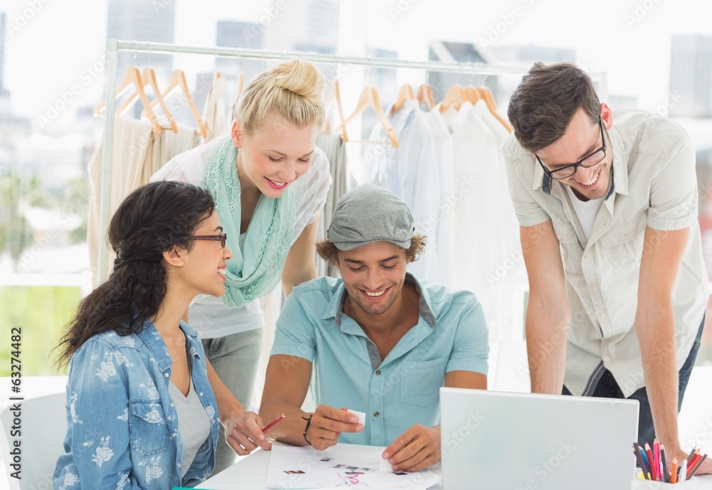 Fototapeta premium Fashion designers using laptop