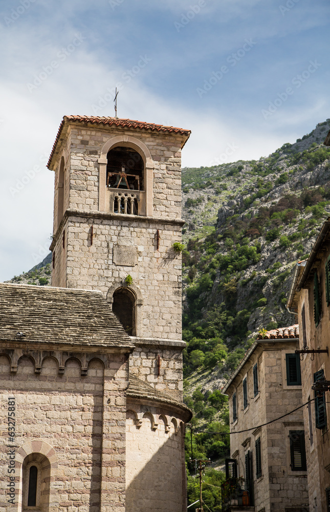 Bell Tower by Kotor Mountain