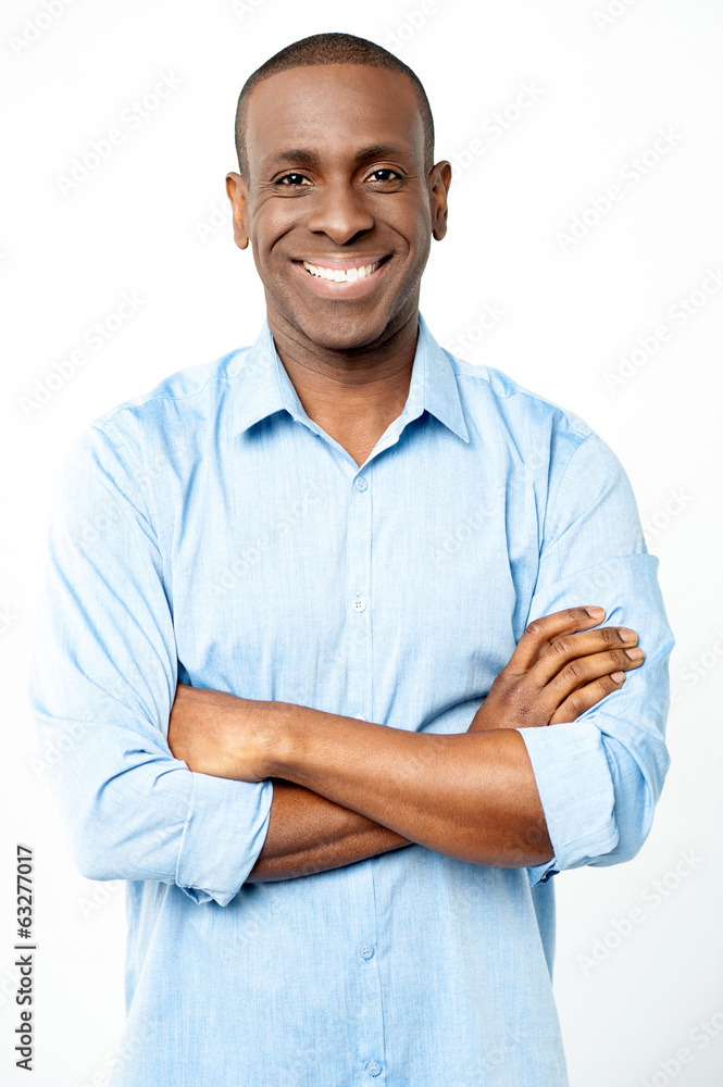 Casual man with arms crossed Casual man with arms crossed