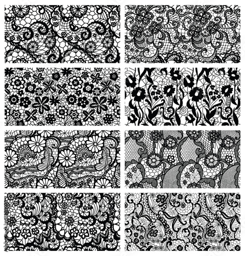Set of lacy patterns.
