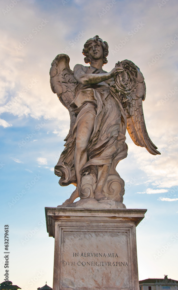 Bernini's marble statue of angel from the Sant'Angelo Bridge in