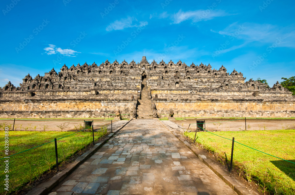 Borobudur temple near Yogyakarta on Java island, Indonesia