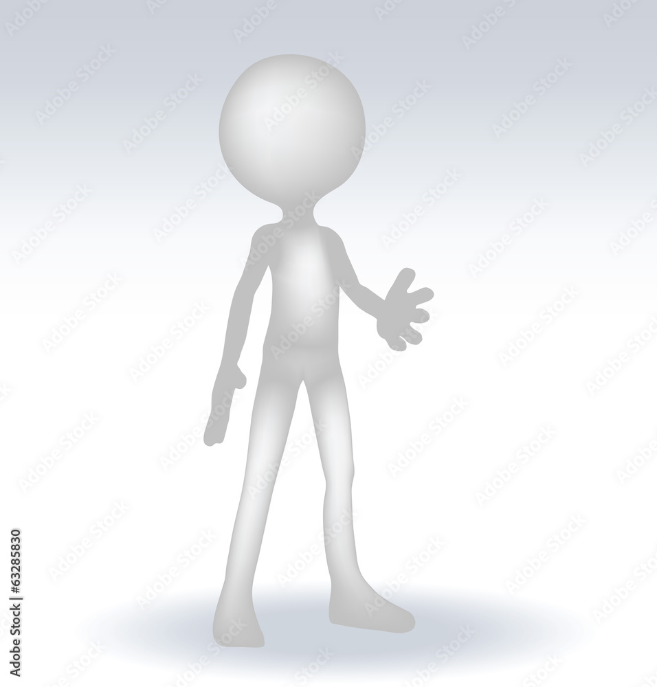 3d man standing hands open 3d man standing hands open