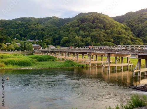 Togetsukyo bridge summer time at Kyoto. Japan