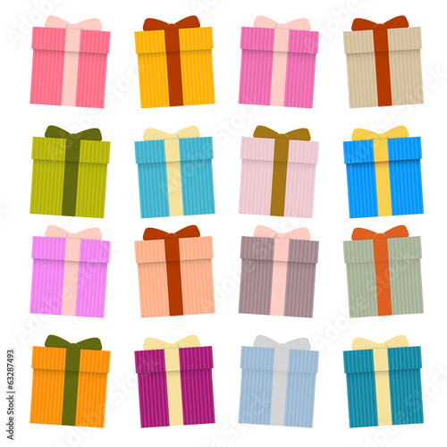 Vector Present Boxes, Gift Boxes Set © mejn
