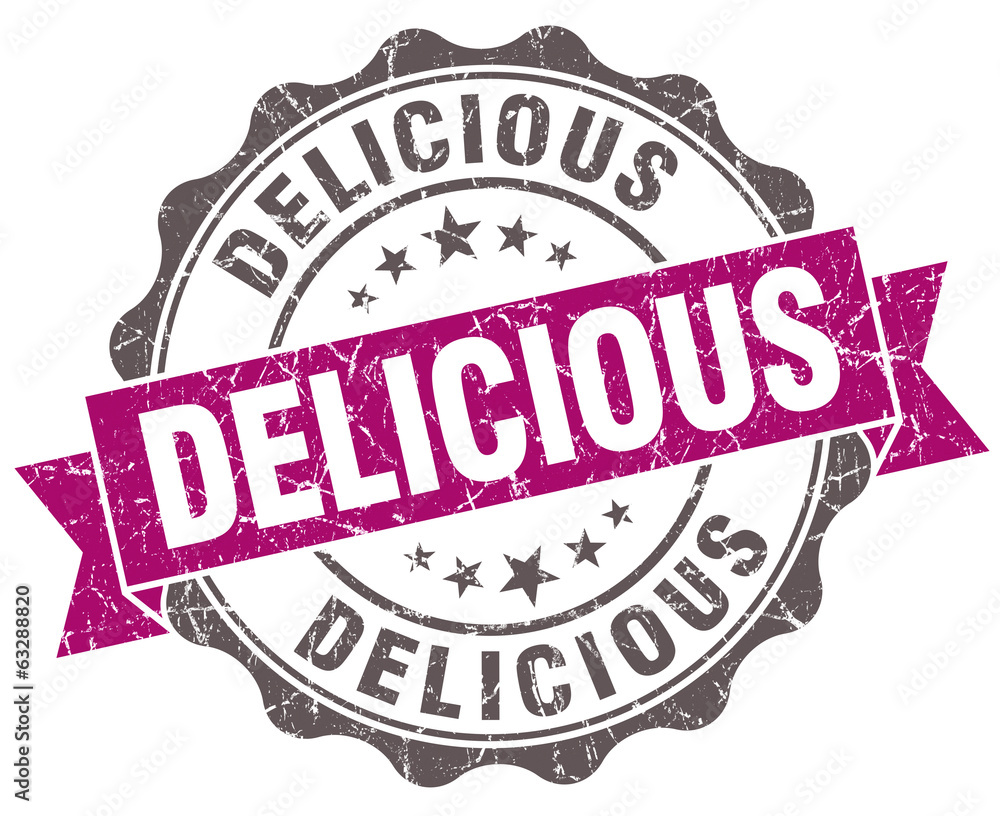 Delicious violet grunge retro style isolated seal Delicious violet grunge retro style isolated seal