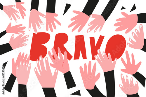 clapping hands,applause - vector illustration