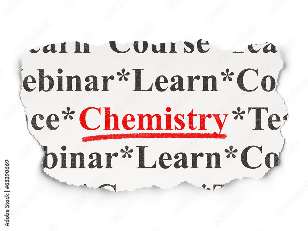 Education concept: Chemistry on Paper background