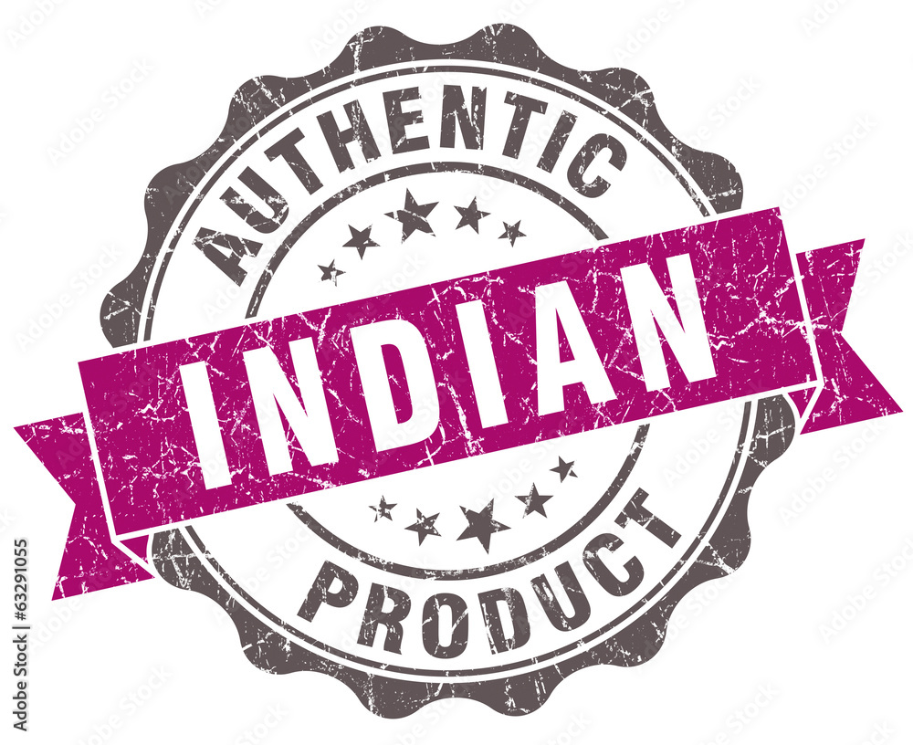Obraz premium Indian product violet grunge retro style isolated seal