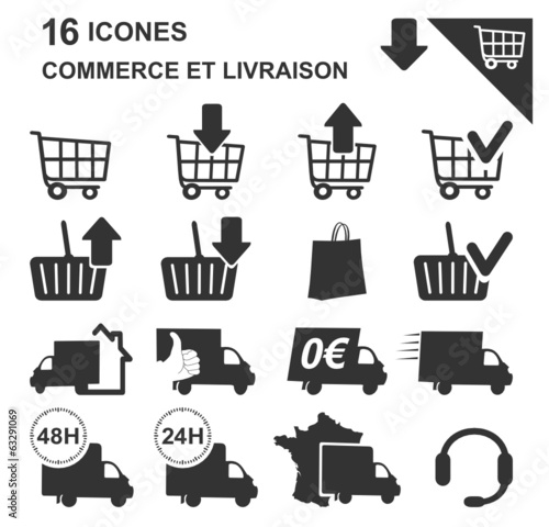 icônes commerce et livraison