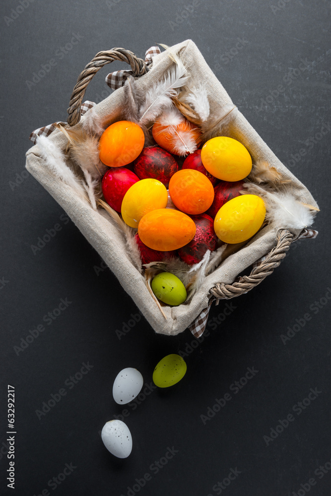 Easter Eggs on basket