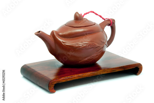 Wallpaper Mural Chinese Teapot on stand in white background Torontodigital.ca