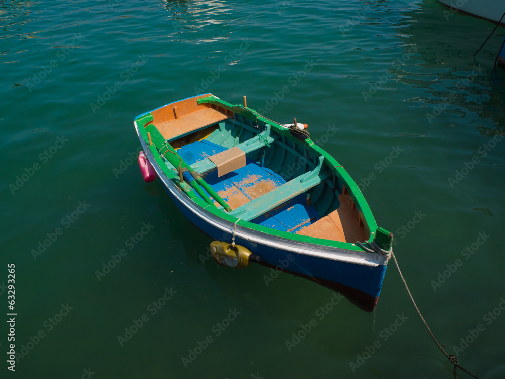 malta wooden row boat