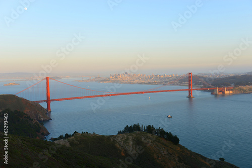 Golden Gate Bridge and San Francisco City, California, USA