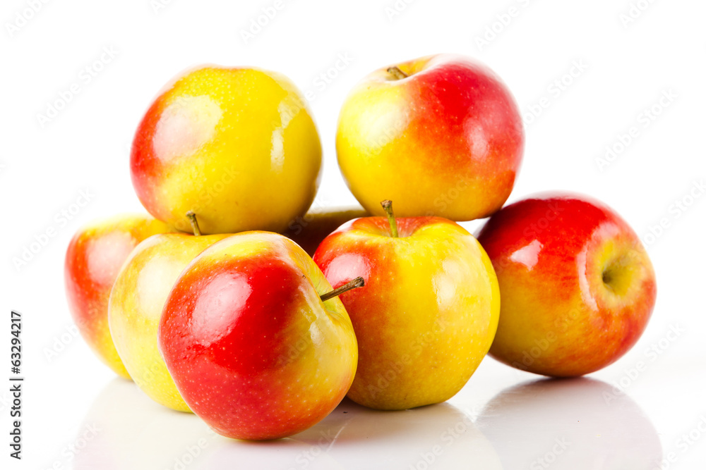 fresh colorful apples isolated on white background fresh colorful apples isolated on white background