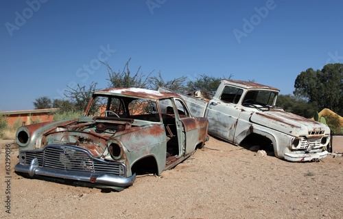 Old car in desert-Namibia