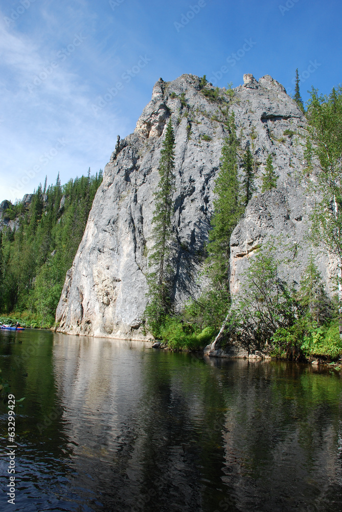 Cliffs on the banks of river. Cliffs on the banks of river.