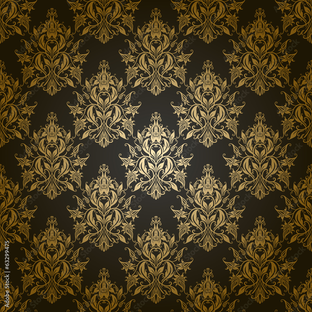 Damask seamless floral pattern.