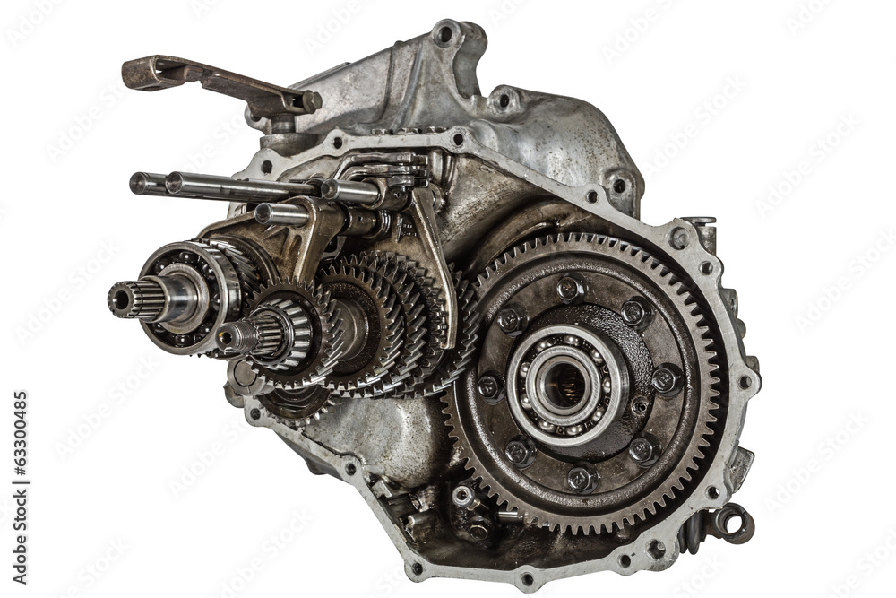Transmission gears, isolated on a white background, with clippin Transmission gears, isolated on a white background, with clippin