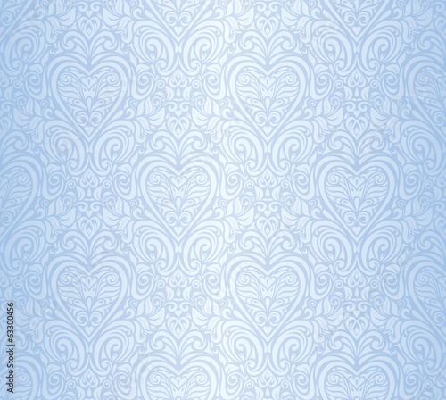 Blue seamless pattern invitation design